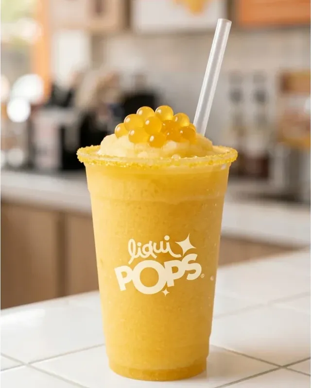 Granizado sabor maracuyá con perlas explosivas LiquiPops